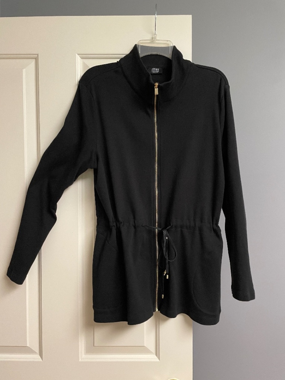 Jones New York Black Zipper Jacket, XL women
